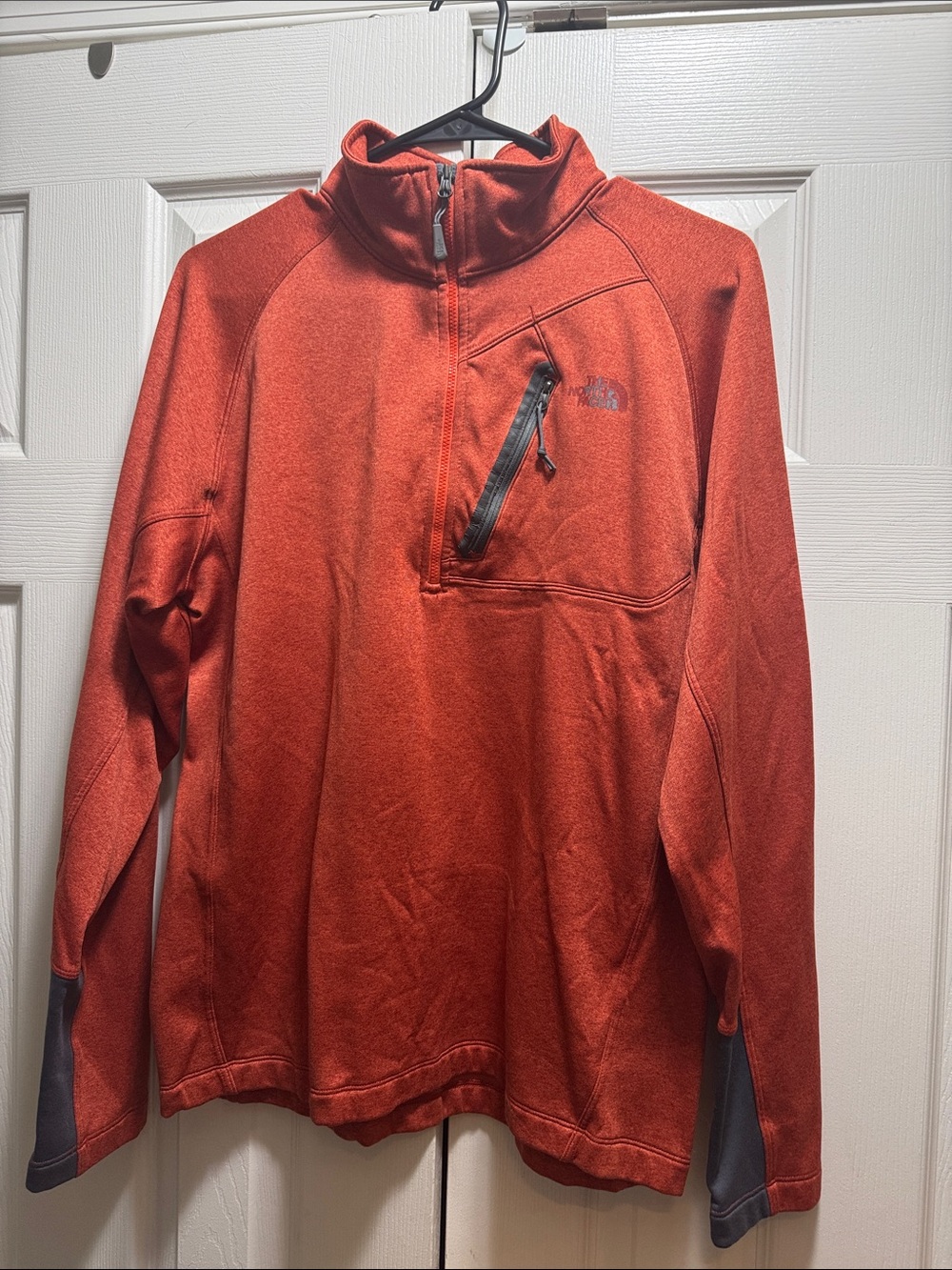 The North Face Orange Red Half-Zip Performance Fleece Pullover
